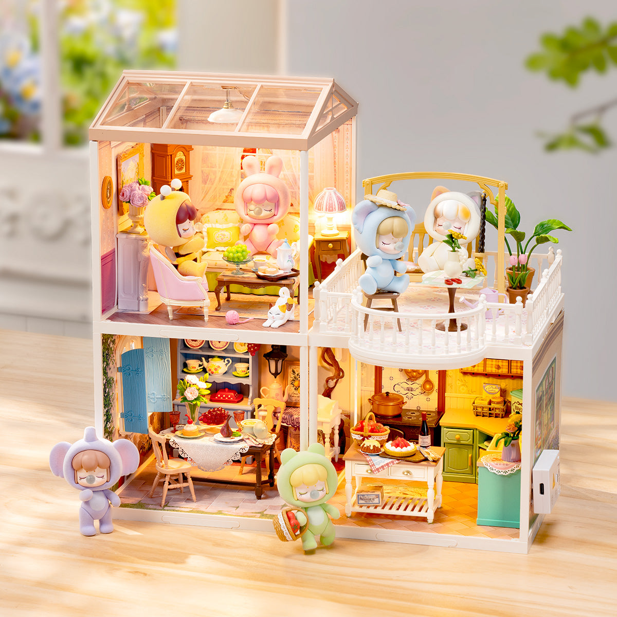 Rolife Holiday Tea Time Super Creator Miniature House DW023