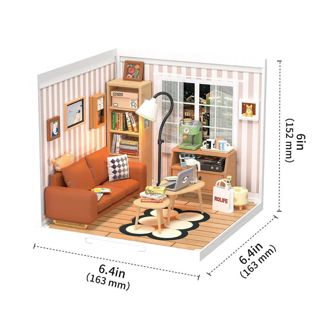 Rolife Cozy Living Lounge Super Creator Miniature House DW007